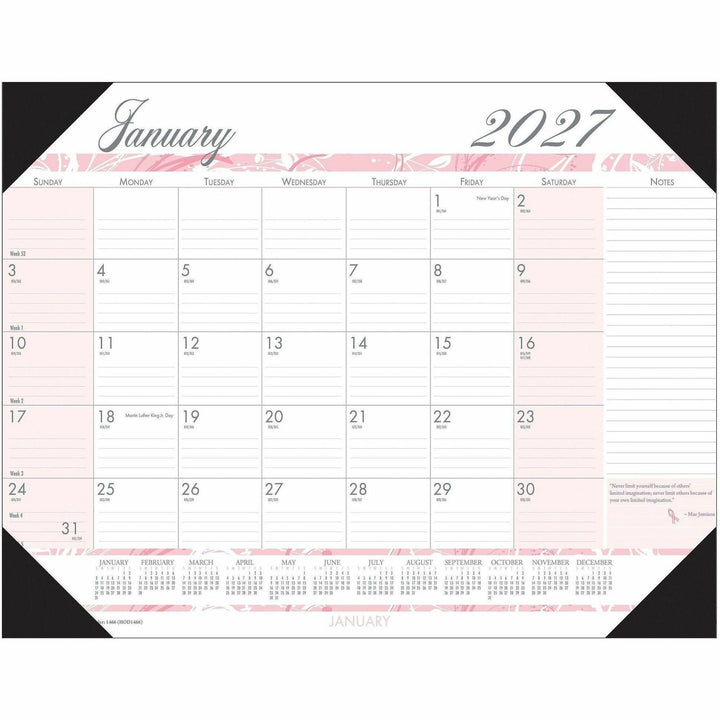Image of House of Doolittle 1466 Breast Cancer Awareness Compact Desk Pad