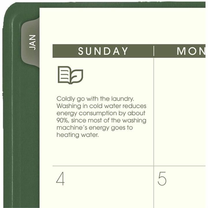 Image of AT-A-GLANCE® Recycled Weekly Vertical-Column Format Appointment Book, 11 x 8.25, Green Cover, 12-Month (Jan to Dec): 2025