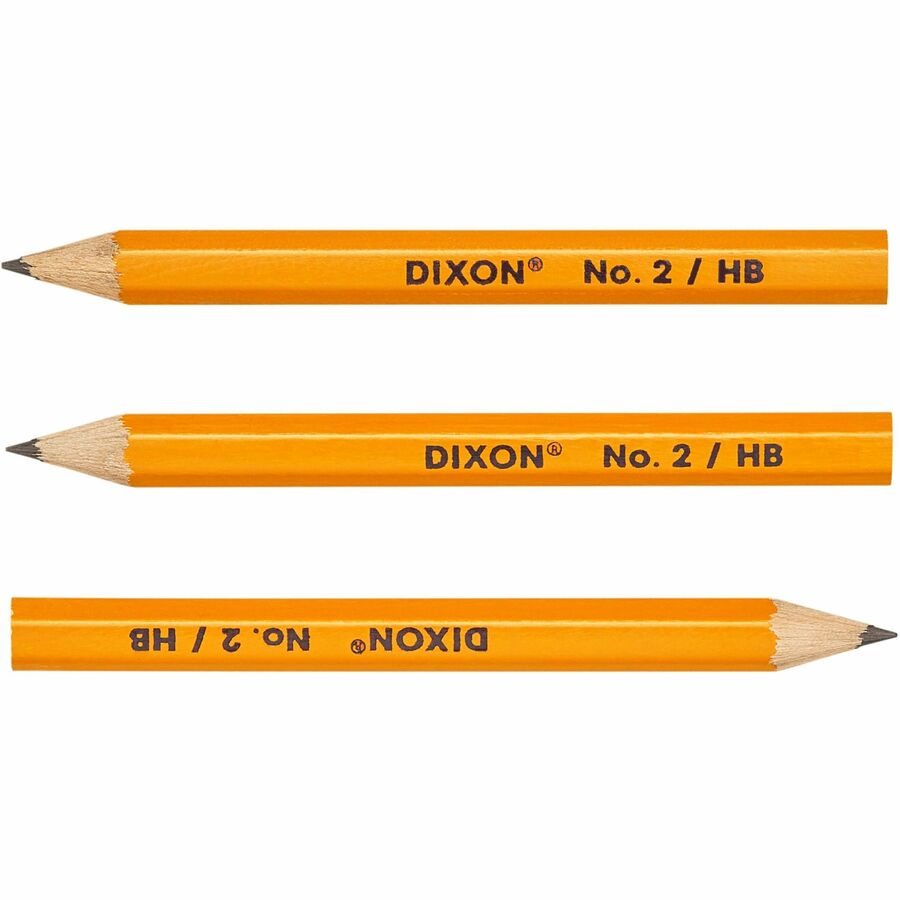 Image of Dixon 14998 Pre-sharpened Wood Golf Pencils, #2, Yellow Wood Barrel, 1 Box