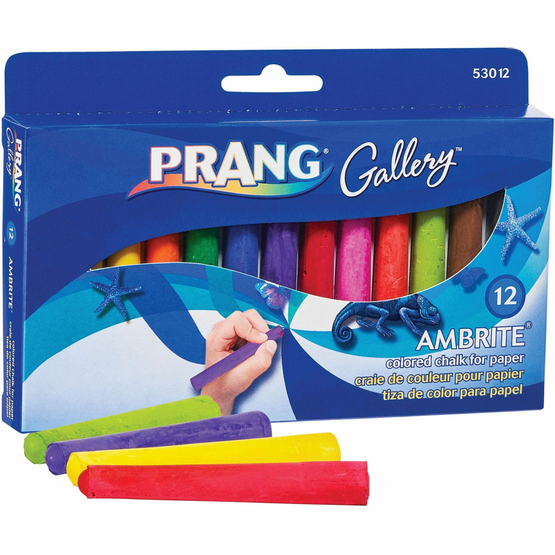 Image of Dixon® Paper Chalk, 3-3/16"x7/16", Nontoxic, 12/BX, Assorted