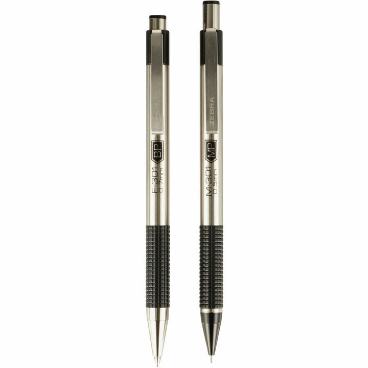Image of Zebra M/F301 STEEL 3 Series M/F 301 Mechanical Pencil & Ballpoint Pen Set