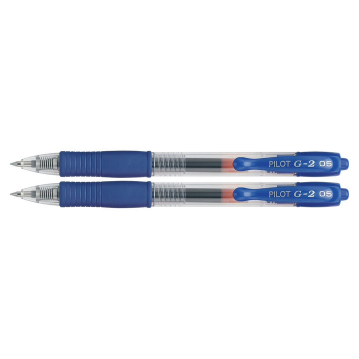 Image of Pilot 31015 Premium Gel Ink Retractable Pen, 0.5 mm Extra Fine Pen Point, Refillable, Retractable, Blue Ink, Gel-based, 2 / Pack