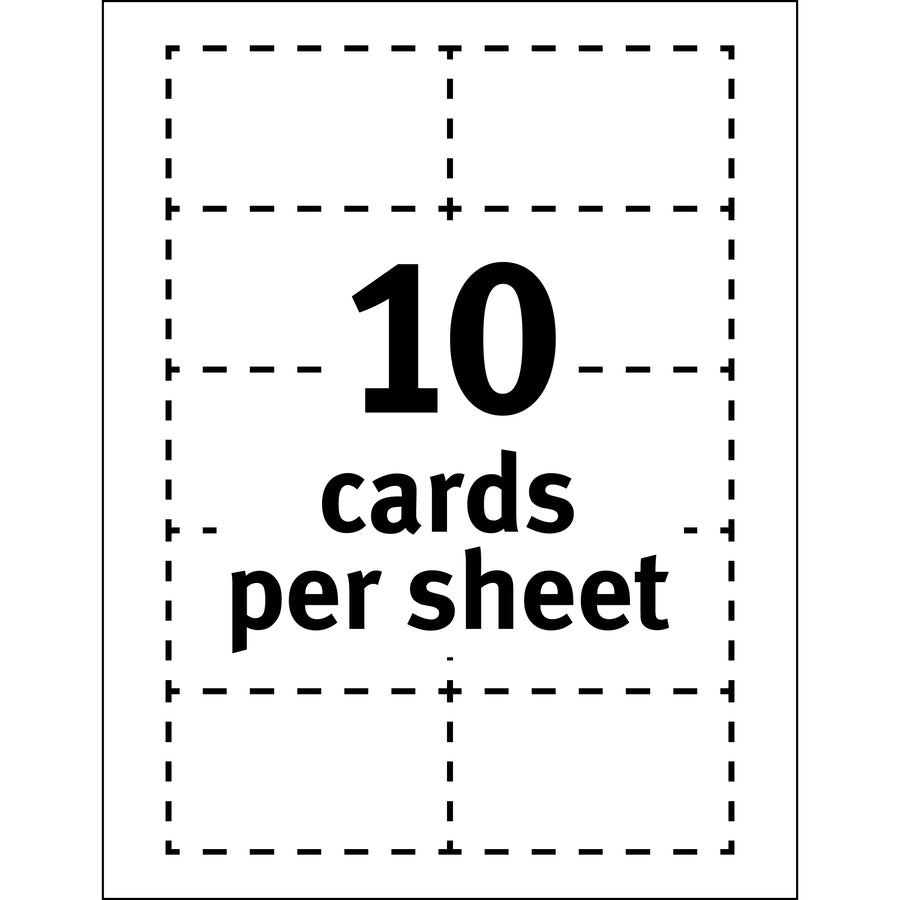 Image of Avery® True Print Clean Edge Business Cards, Inkjet, 2 X 3.5, White, 200 Cards, 10 Cards/sheet, 20 Sheets/pack