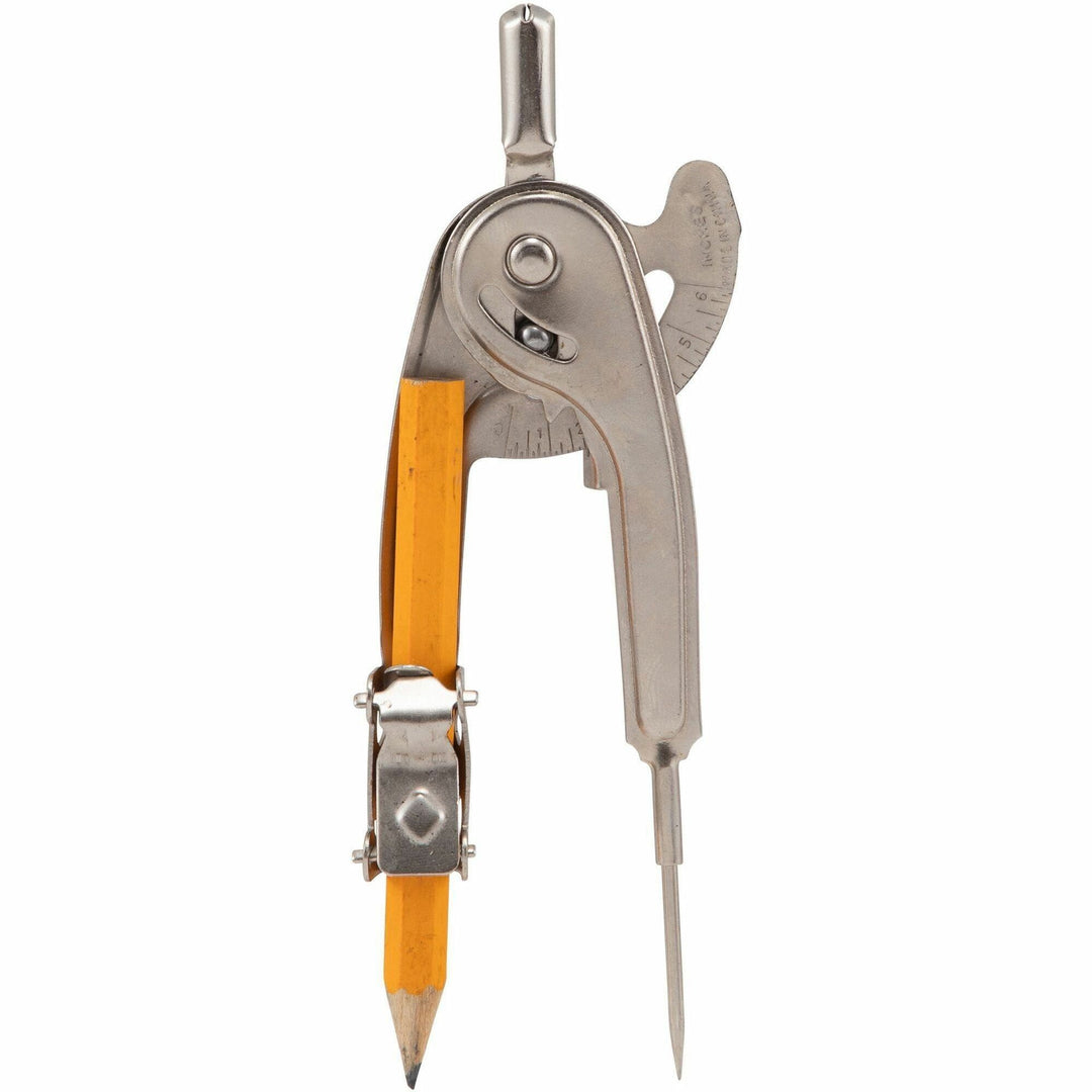 Image of Charles Leonard® Ball Bearing Compass, 12" Max Diam., Metal, 1 DZ, Silver