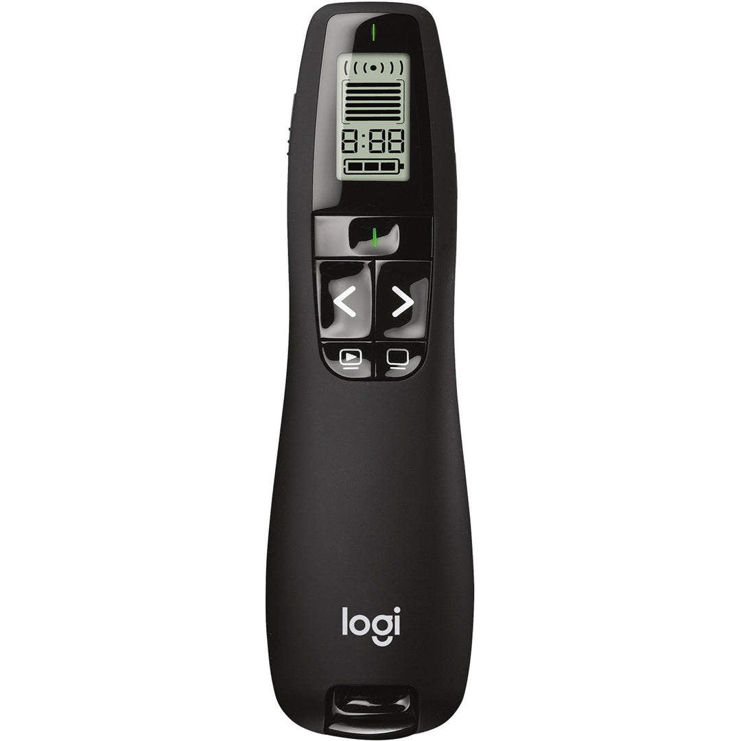 Image of Logitech® R800 Wireless Laser Presentation Remote W/lcd Display, Class 2, 100 Ft Range, Matte Black