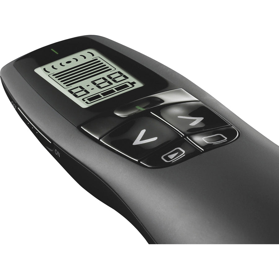 Image of Logitech® R800 Wireless Laser Presentation Remote W/lcd Display, Class 2, 100 Ft Range, Matte Black