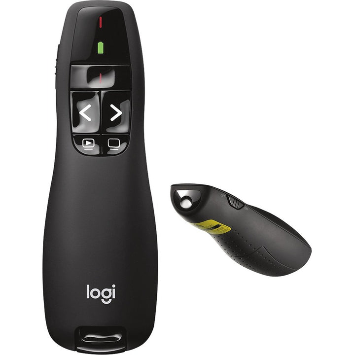 Image of Logitech® R400 Wireless Presentation Remote With Laser Pointer, Class 2, 50 Ft Range, Matte Black