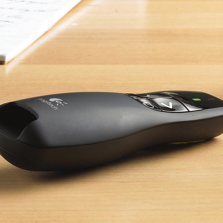 Image of Logitech® R400 Wireless Presentation Remote With Laser Pointer, Class 2, 50 Ft Range, Matte Black