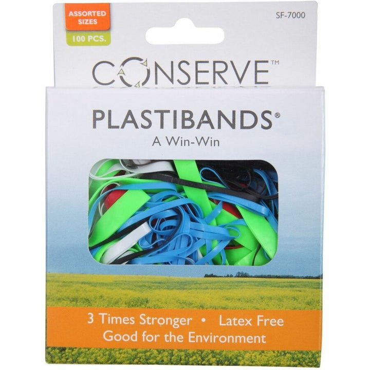 Image of Baumgartens® PlastiBands, Assorted Sizes, 100/BX, Assorted