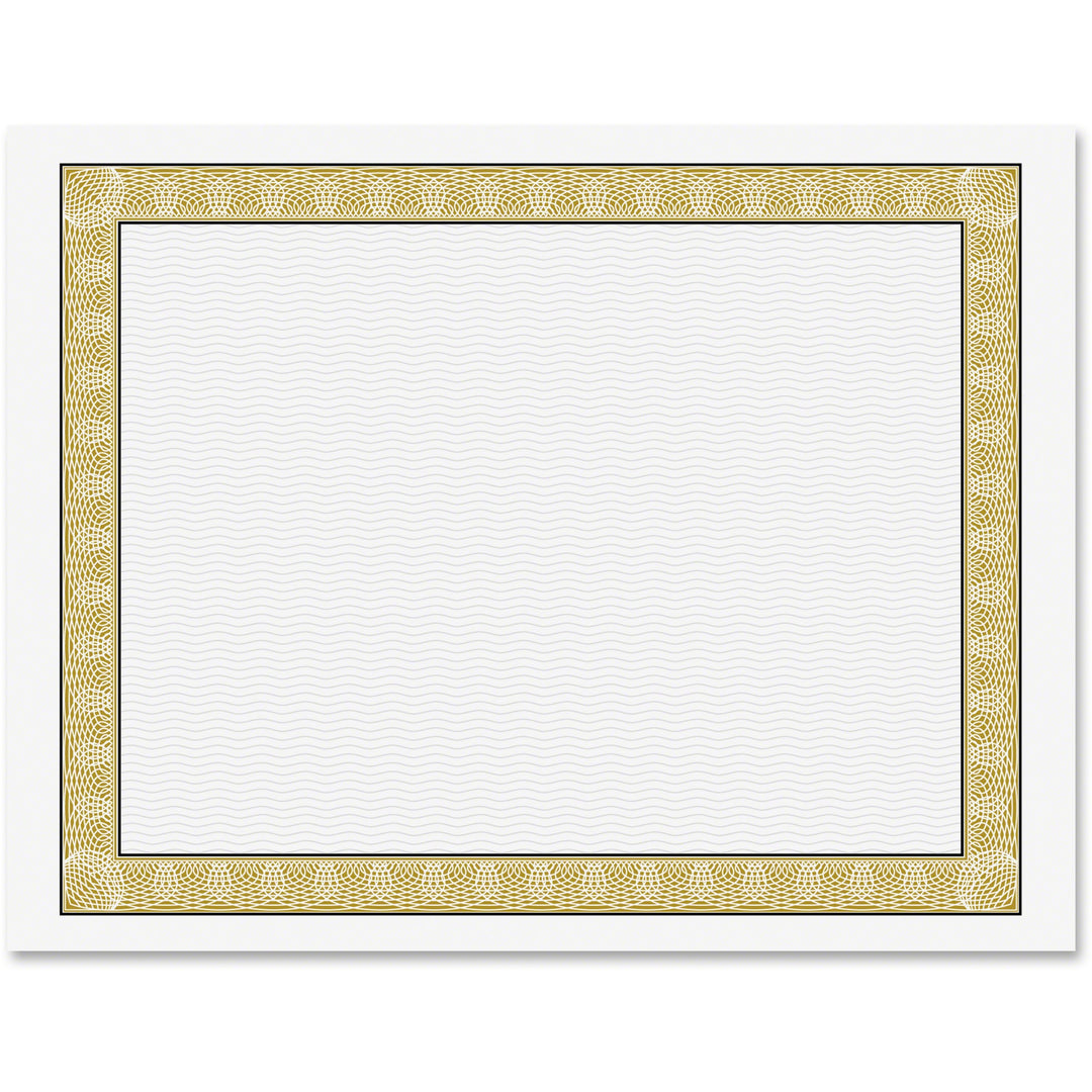 Image of Geographics® Archival Quality Parchment Paper Certificates, 11 X 8.5, Horizontal Orientation, Natural With White Diplomat Border, 50/pack