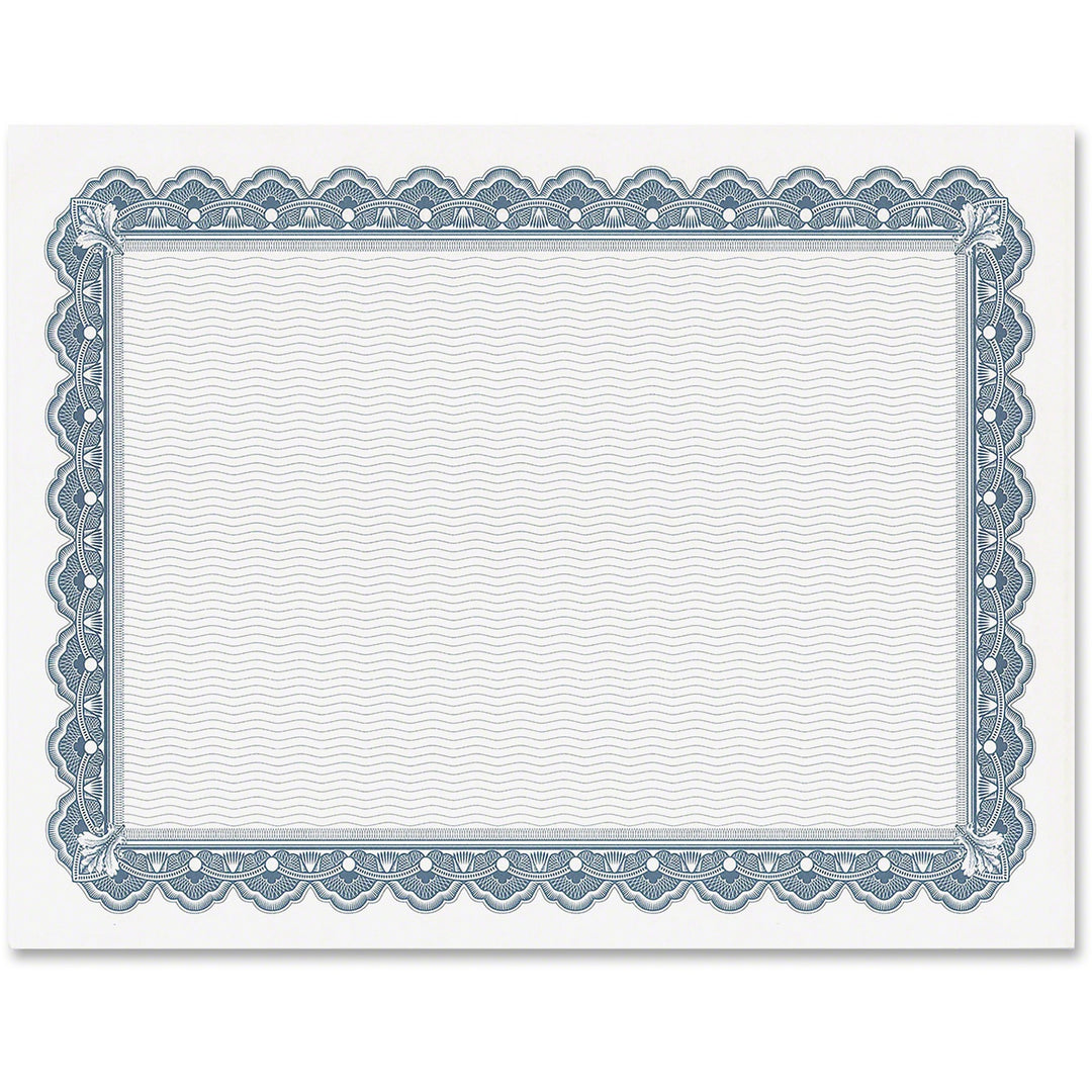 Image of Geographics® Archival Quality Parchment Paper Certificates, 11 X 8.5, Horizontal Orientation, Blue With Blue Royalty Border, 50/pack