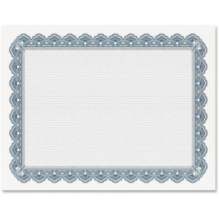 Image of Geographics® Archival Quality Parchment Paper Certificates, 11 X 8.5, Horizontal Orientation, Blue With Blue Royalty Border, 50/pack