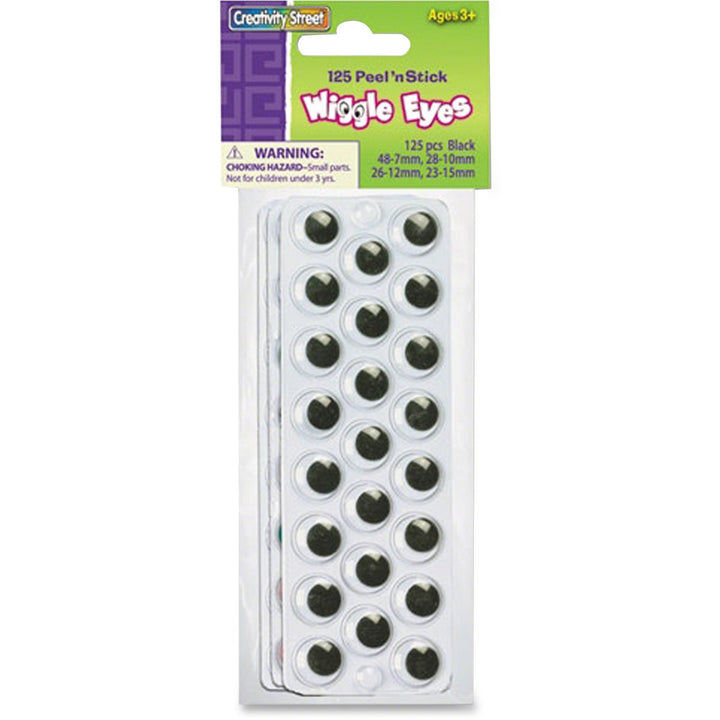 Image of Pacon® Wiggle Eyes, Self-adhesive, 7/10/12/15mm, 137/PK, Black