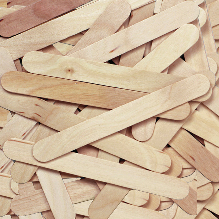Image of Creativity Street 377601 JumboCraft Sticks, Craft, 750 mil Thickness x 6" Length, Natural, Wood, 1 Box