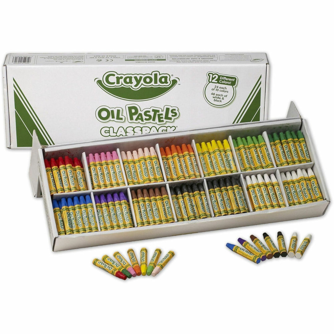 Image of Crayola® Oil Pastel Crayons,12-Color Set, 336/BX, Assorted
