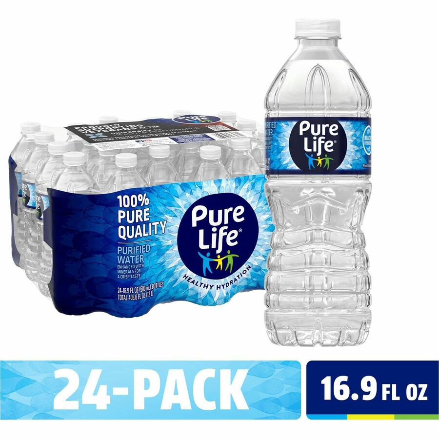 Image of Nestle Waters® Purified Bottled Water, .5 Liter, 24/CT
