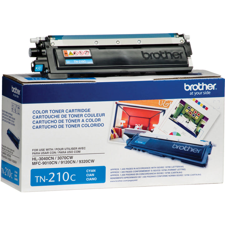Image of Brother TN210C TN210 BK/C/M/Y Toner Cartridge, 1400 Pages, 1 Each