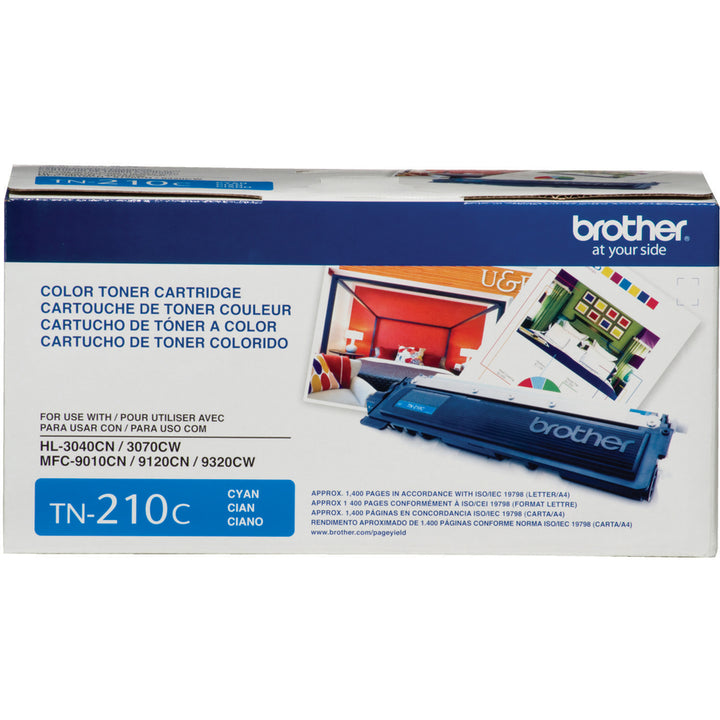 Image of Brother TN210C TN210 BK/C/M/Y Toner Cartridge, 1400 Pages, 1 Each