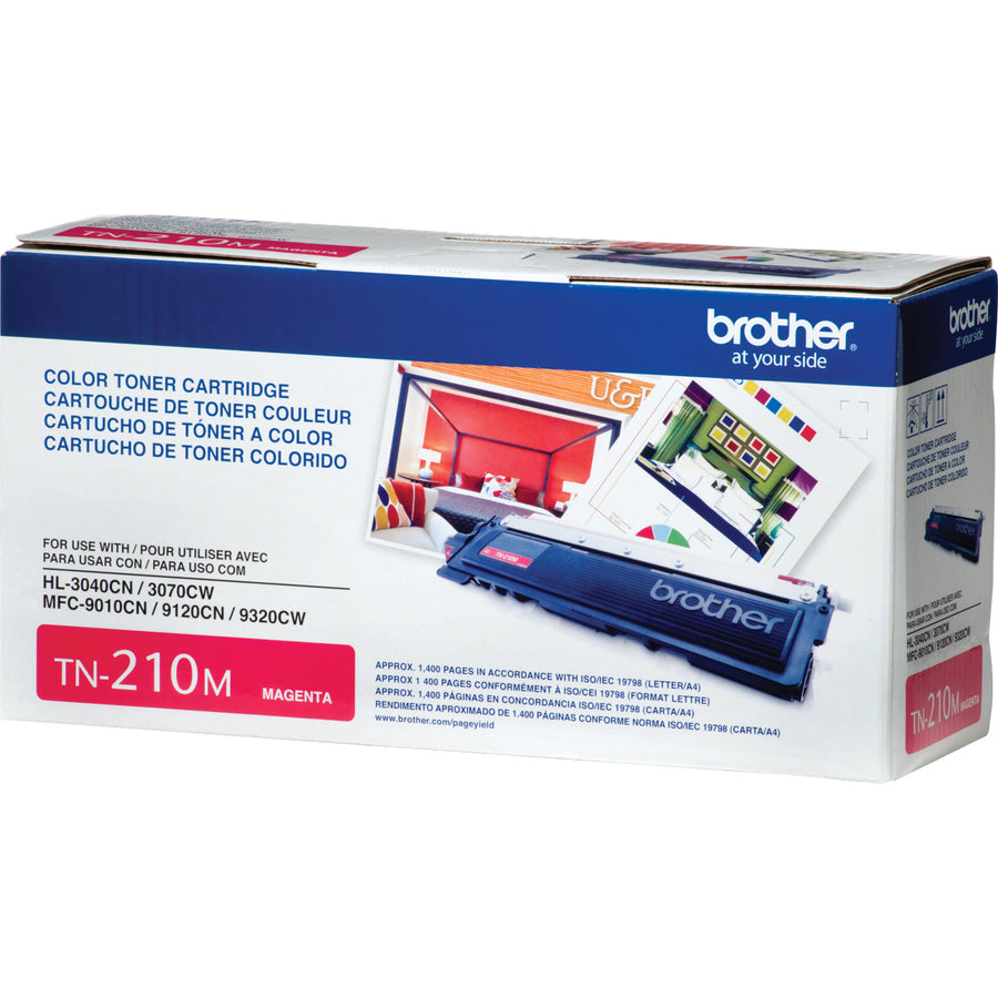 Image of Brother TN210M TN210 BK/C/M/Y Toner Cartridge, 1400 Pages, 1 Each