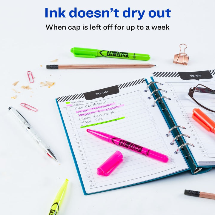 Image of Avery® Highlighters, Pen Style, Chisel Point, 4/PK, FL AST