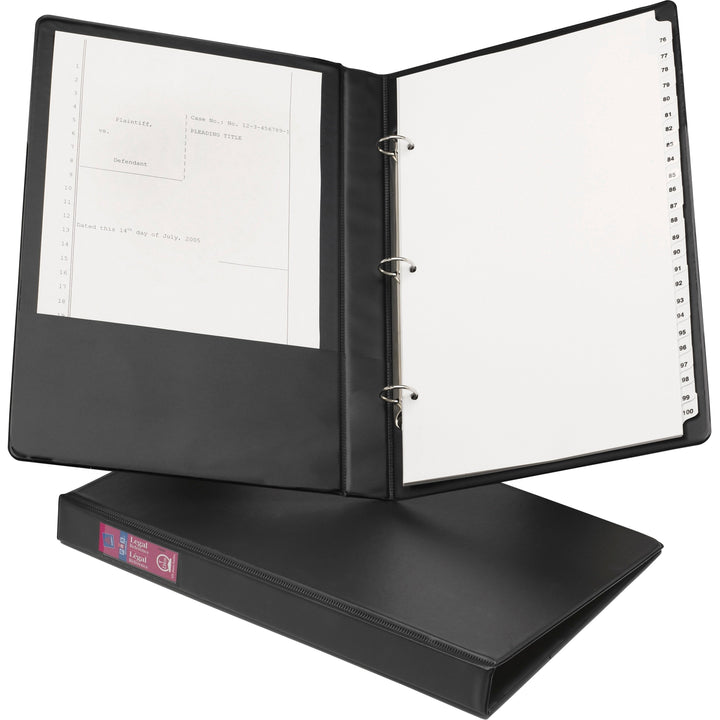 Image of Avery® Legal Durable Non-View Binder With Round Rings, 3 Rings, 1" Capacity, 14 X 8.5, Black, (6400)