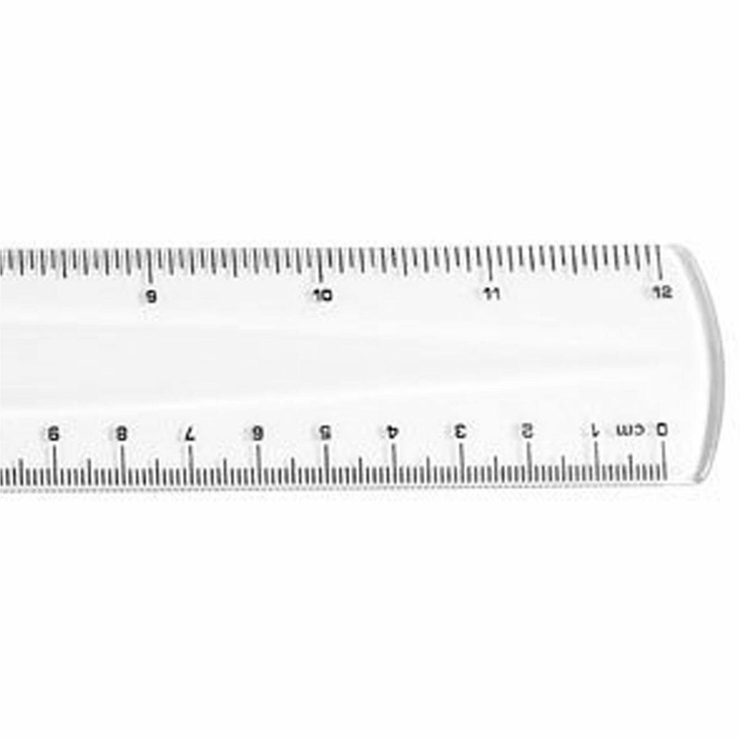 Image of Westcott® Non-Shatter Flexible Ruler, Standard/metric, 12" Long, Plastic, Clear