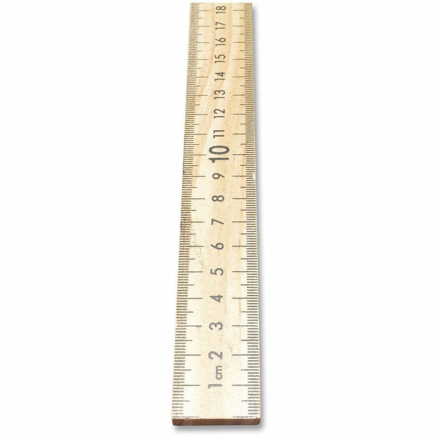 Image of Westcott 10431 Hardwood Meterstick, 39.5" Length, 1/8 Graduations, Metric Measuring System, Wood, Woodgrain, 12 / Box