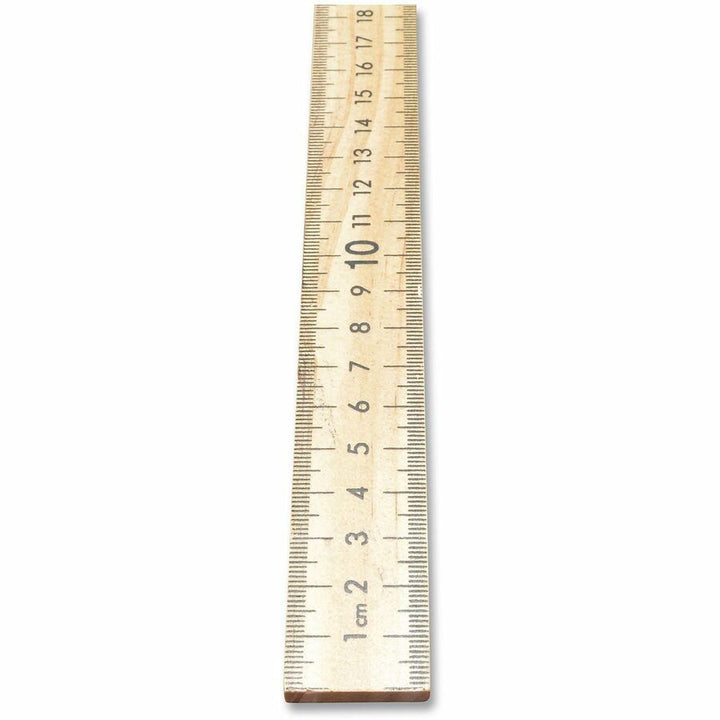 Image of Westcott 10431 Hardwood Meterstick, 39.5" Length, 1/8 Graduations, Metric Measuring System, Wood, Woodgrain, 12 / Box