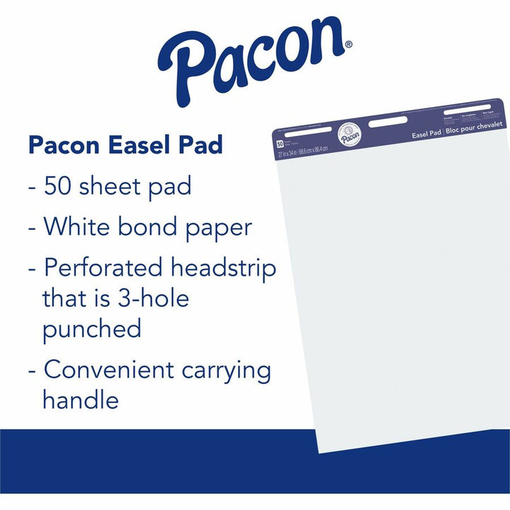 Image of Pacon® Easel Pad, Perforated, Unruled, 27x34", 50 Sheets, White