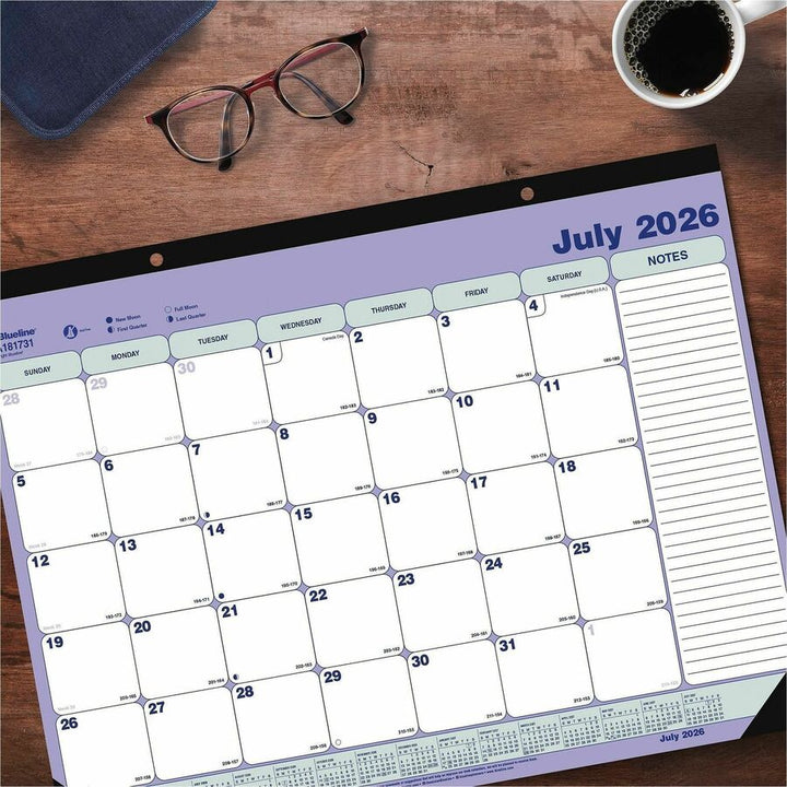 Image of Blueline CA181731 2026-2027 13-Month Monthly Academic Desk Pad/Calendar