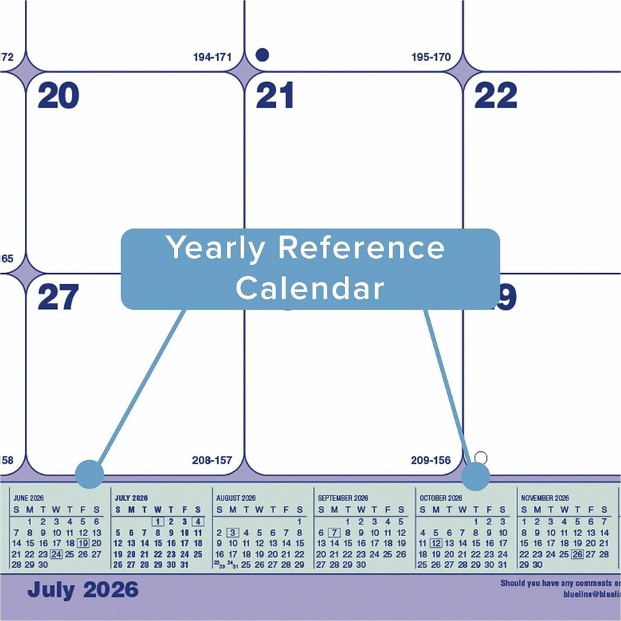 Image of Blueline CA181731 2026-2027 13-Month Monthly Academic Desk Pad/Calendar