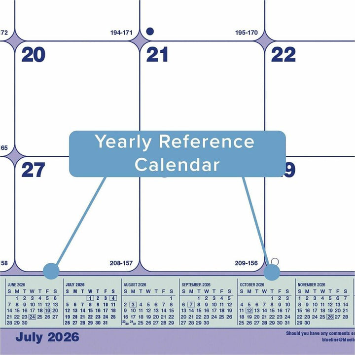 Image of Blueline CA181731 2026-2027 13-Month Monthly Academic Desk Pad/Calendar