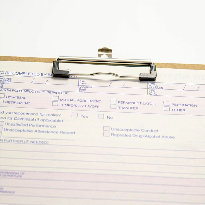 Image of Officemate Low-profile Clipboard, 1" Paper Capacity, 9"x12-1/2", Brown