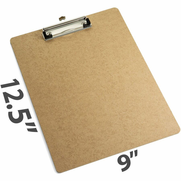 Image of Officemate Low-profile Clipboard, 1" Paper Capacity, 9"x12-1/2", Brown