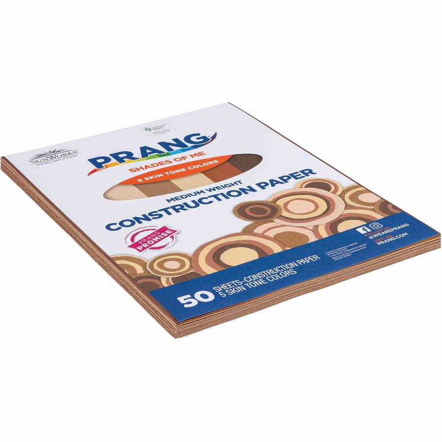 Image of Pacon® Multicultural Construction Paper, 9"x12", 50/PK, Assorted