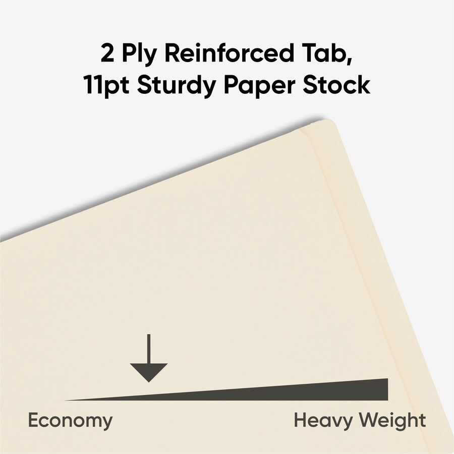 Image of Smead 34125 Fastener File Folders with Shelf-Master Reinforced Tab