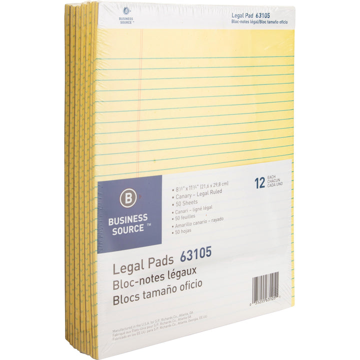 Image of Business Source 63105 Micro-Perforated Legal Ruled Pads