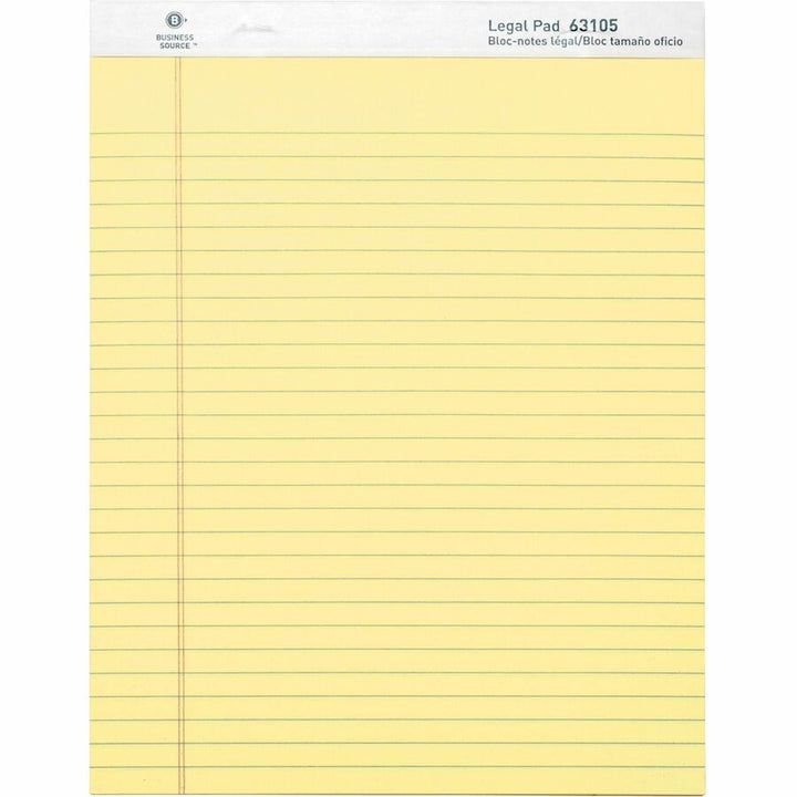 Image of Business Source 63105 Micro-Perforated Legal Ruled Pads