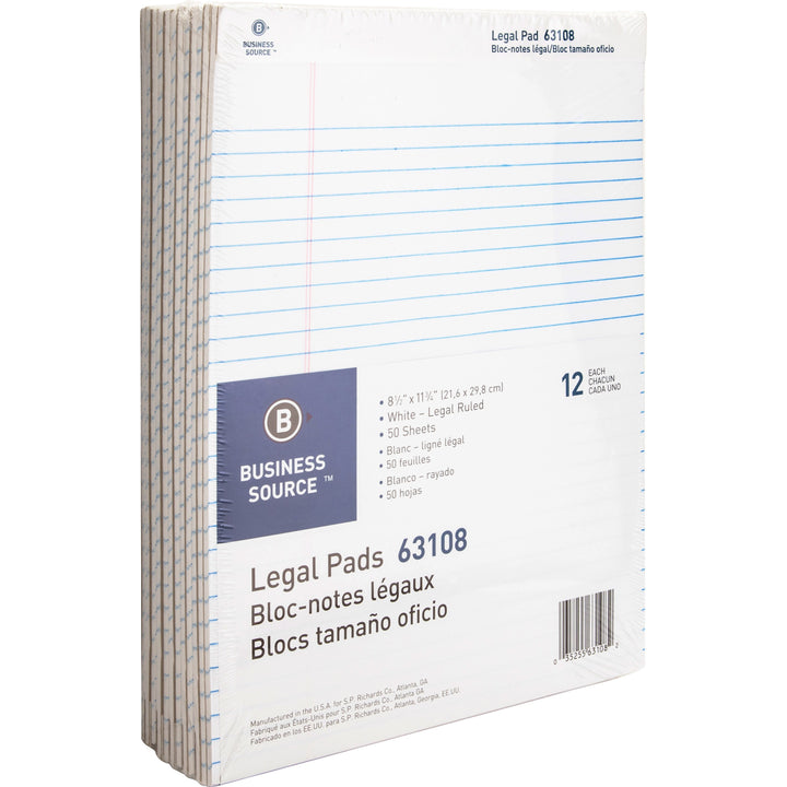 Image of Business Source 63108 Micro-Perforated Legal Ruled Pads