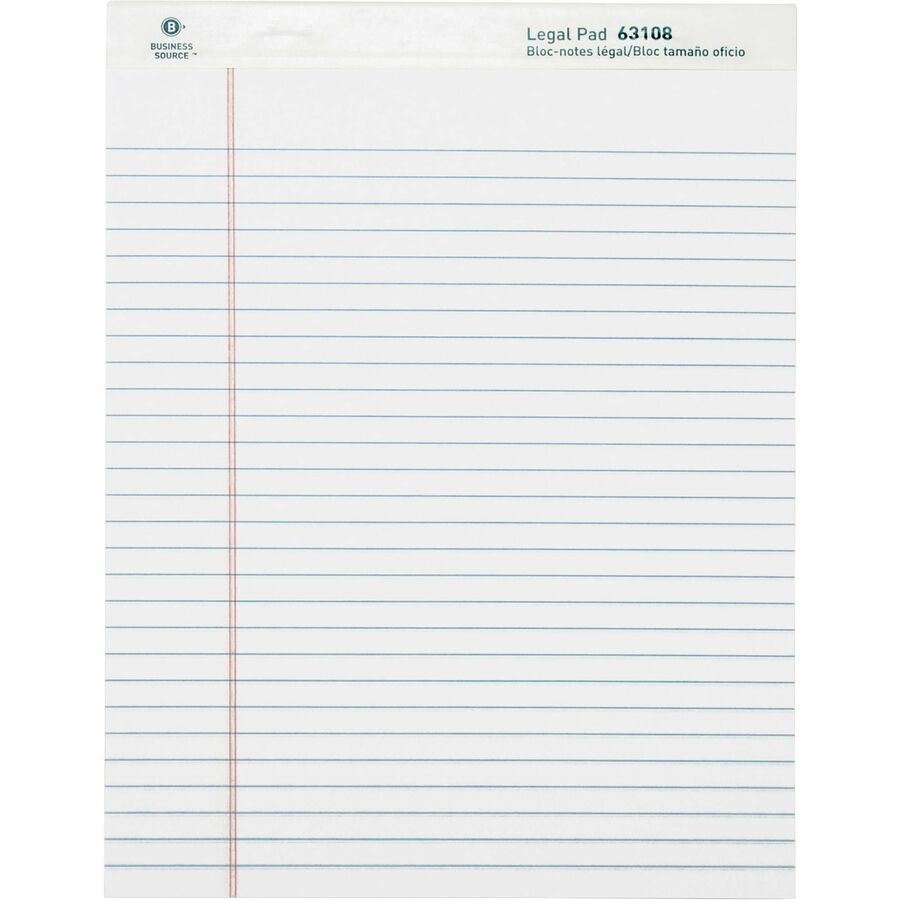 Image of Business Source 63108 Micro-Perforated Legal Ruled Pads
