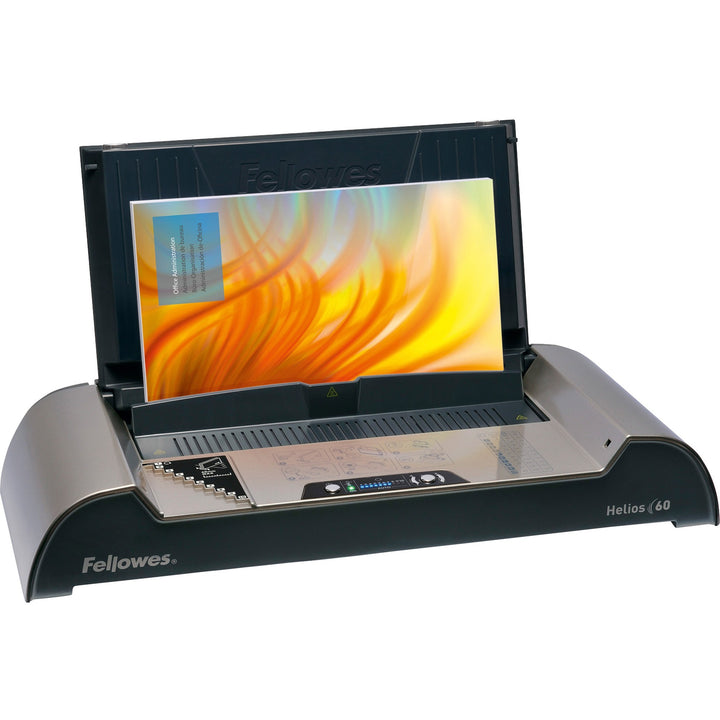 Image of Fellowes® Helios 60 Thermal Binding Machine, 600 Sheets, 20.88 X 9.44 X 3.94, Platinum/graphite