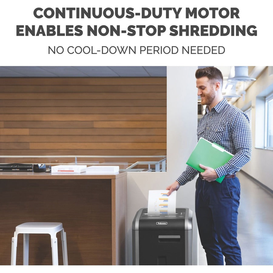 Image of Fellowes® Powershred 225ci 100% Jam Proof Cross-Cut Shredder, 22 Manual Sheet Capacity