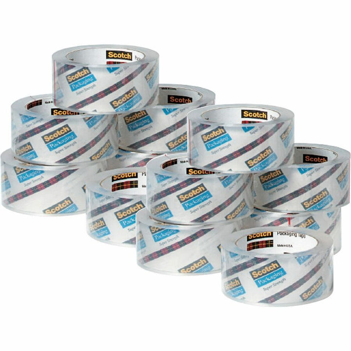 Image of Scotch® 3750 Commercial Grade Packaging Tape With Dispenser, 3" Core, 1.88" X 54.6 Yds, Clear, 48/pack