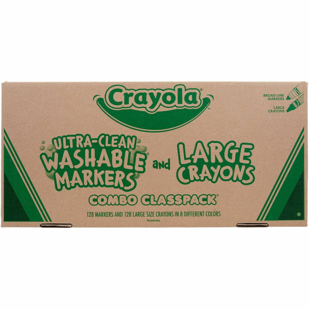 Image of Crayola® Crayon And Ultra-Clean Washable Marker Classpack, 8 Colors, 128 Each Crayons/markers, 256/box