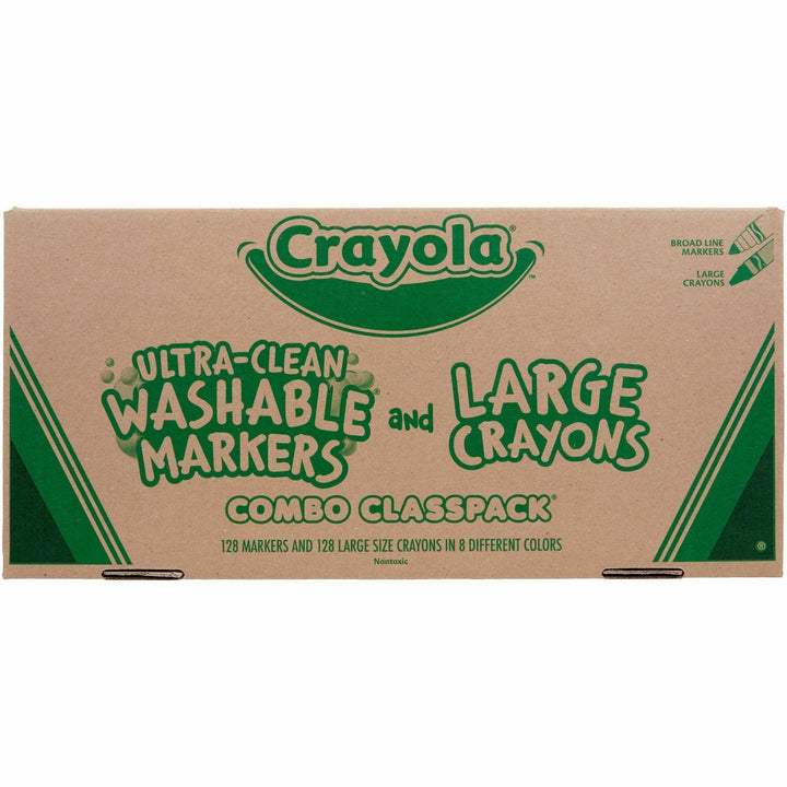 Image of Crayola® Crayon And Ultra-Clean Washable Marker Classpack, 8 Colors, 128 Each Crayons/markers, 256/box