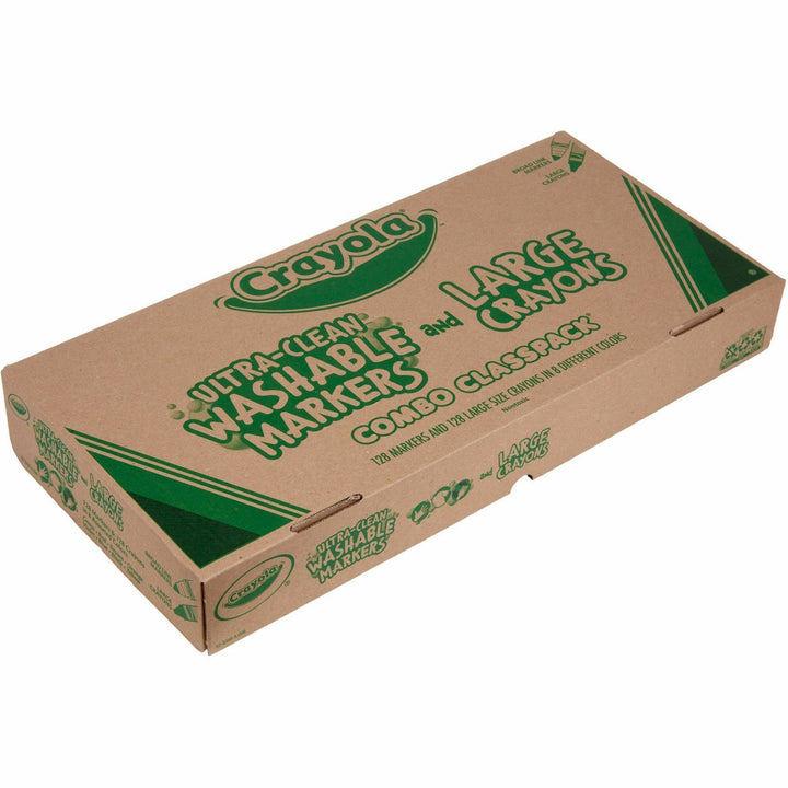 Image of Crayola® Crayon And Ultra-Clean Washable Marker Classpack, 8 Colors, 128 Each Crayons/markers, 256/box
