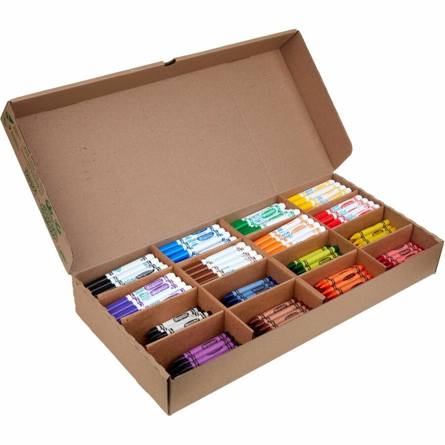 Image of Crayola® Crayon And Ultra-Clean Washable Marker Classpack, 8 Colors, 128 Each Crayons/markers, 256/box