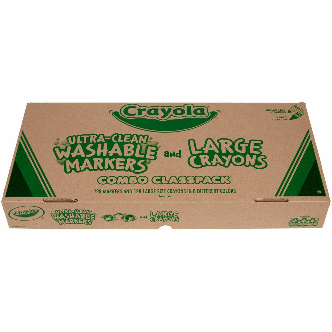 Image of Crayola® Crayon And Ultra-Clean Washable Marker Classpack, 8 Colors, 128 Each Crayons/markers, 256/box