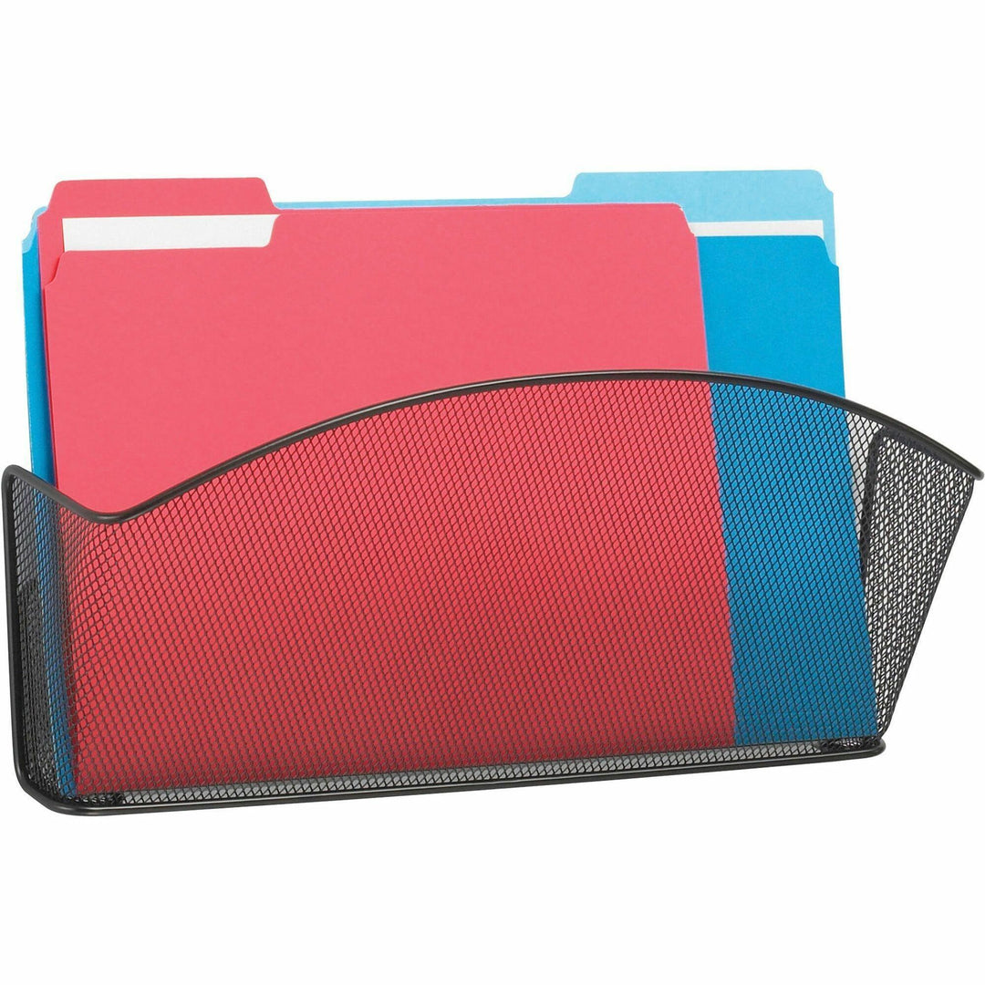 Image of Safco® Onyx Mesh Wall Pockets, Legal Size, Black 15" x 3" x 9", Black