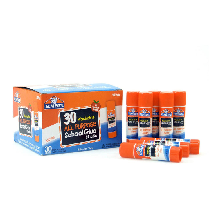 Image of Elmer's E556 All-Purpose Glue Stick 30 Count Class Pack, 0.24 oz, Clear, 30 / Pack